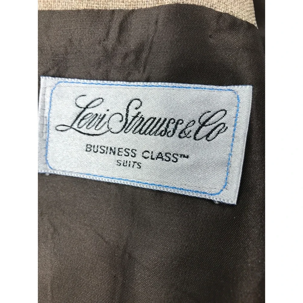 Vintage Levi's Blazer Sport Coat 42 Brown Wool 2 Button Single Vent Business 80s